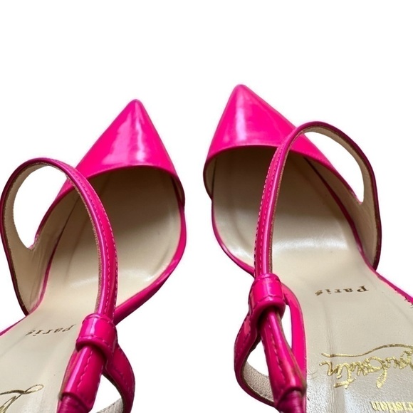 NWOT! Christian Louboutin Patent Fluo June 100 Fushcia - Picture 5 of 10